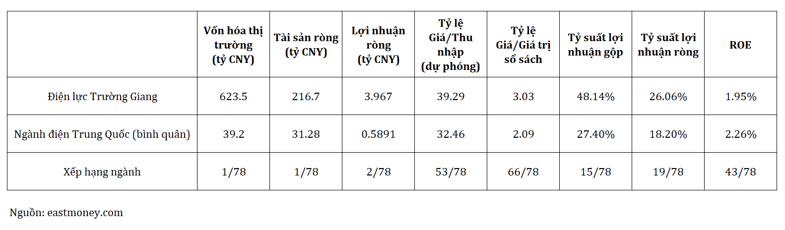 Điện lực Trường Giang và những triển vọng kinh doanh